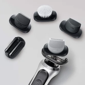 close up of  Series 7 with body groomer attachment connected