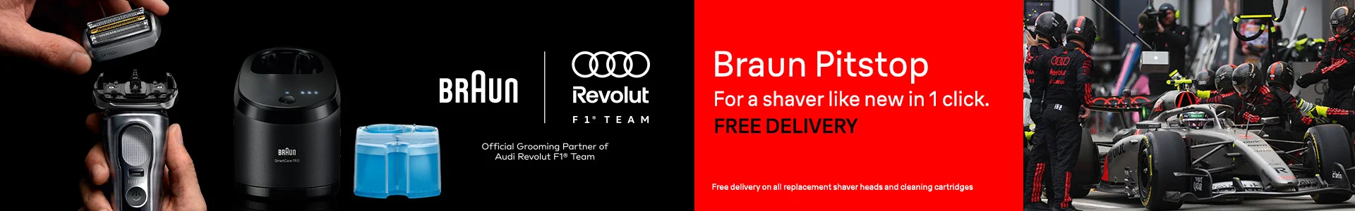 Braun Official Store. Get back to 100% performance Free Delivery on all replacement shaver heads & cleaning cartridges